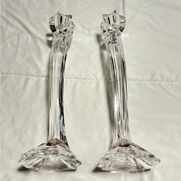 Pair of Crystal Mikasa Flower Song Tulip Top
Candle Holders 10" Elegant EUC VTG - Picture 12 of 14